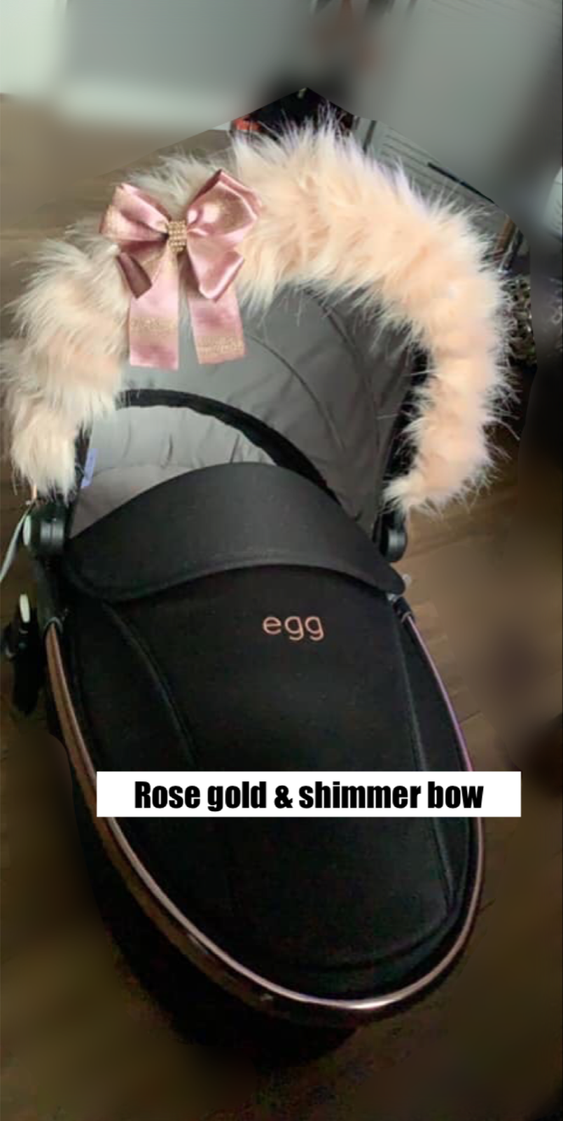 egg pram fur hood